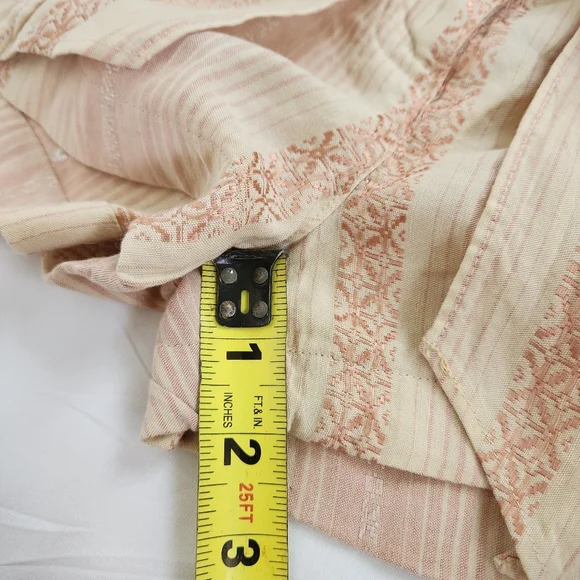 Y2K Rare Authentic Juicy Couture Paper Bag Shorts Petal Pink Cream Stripe Sash S